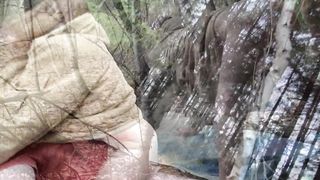 Offentlig Se, i Skoven, Sperm i Fisse i Naturen, Nøgen Gå Barfodet Og Fucking Blandt Træerne - 12 image