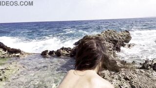 Naked Monika Fox Walking Along Reef Beach Found A Big Octopus Dildo And Fucked Her Holes (Free) - 11 image