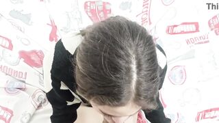 My little stepsister wakes me up with a delicious blowjob and makes me fuck her hard until I come in her pussy. - 8 image