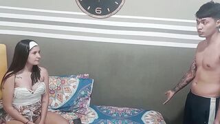 I watch my stepsister watching porn and I get horny, I cum on her delicious buttocks. - 3 image