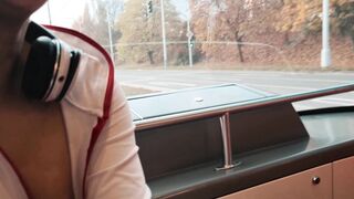 In the Morning on the Way to Work, I Was Sucked and Fucked by a Strange Inexperienced Woman in the Tram Dada Deville - 11 image