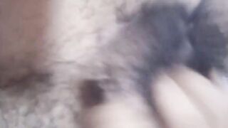 Fingering my hairy pussy with orgasm - 13 image