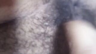 Fingering my hairy pussy with orgasm - 3 image