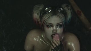 A lustful bitch in a corner makes a guy cum many times, and also actively squirts herself. Hot animated sex. - 4 image