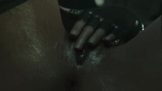A lustful bitch in a corner makes a guy cum many times, and also actively squirts herself. Hot animated sex. - 6 image