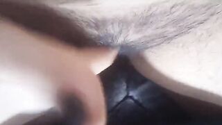Fingering my hairy wet pussy and squirt in my pantyhose - 12 image