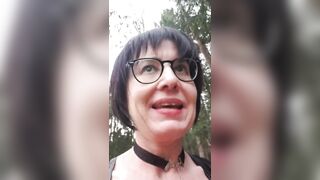 Nude walk outdoor with squirt in nature - 10 image