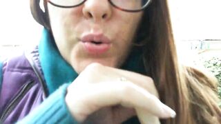 Gorgeous squirting in a public garden hot Italian student masturbates - 2 image