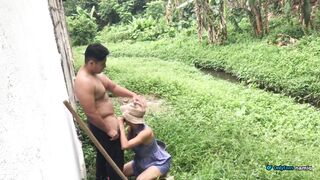 I fucked my neighbor's stepdaughter the gardener inside his vegetable garden - 11 image