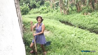 I fucked my neighbor's stepdaughter the gardener inside his vegetable garden - 2 image