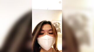 Latest Indonesia Viral girl wearing a mask is masturbating herself - 1 image