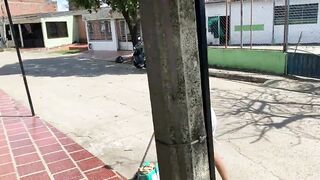 I'm bored sweeping outside the house and my neighbor invites me to fuck so I accept - 2 image