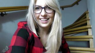 My pussy play on the stairs