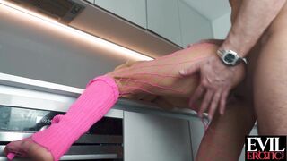 EVIL EROTIC Submissive Teen With Pink Hair And Butt Plug Gets Her Ass Fucked Rough - 12 image