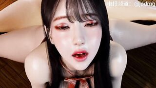 3D Big boobs Asian wife have blowjob sex with big dick - 15 image