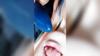 The little slut and her new toy