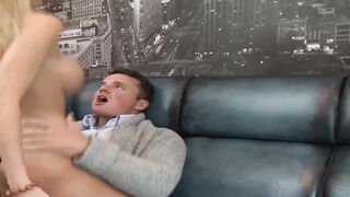 Hot blonde Milf sucks a big cock professionally - 5 image
