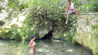 I fuck unknown Latin girl while taking a nice bath in the lake - 4 image