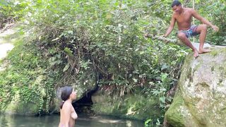 I fuck unknown Latin girl while taking a nice bath in the lake - 5 image