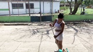 I'm cleaning up and my stepbrother excites me and we end up fucking - 2 image