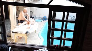 She went to get a massage by the pool and ended up getting a handjob and blowjob - 12 image