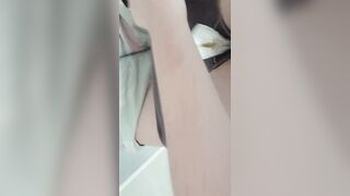 Peing in my shower and playing with my pee - 11 image