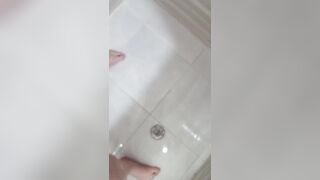 Peing in my shower and playing with my pee - 3 image