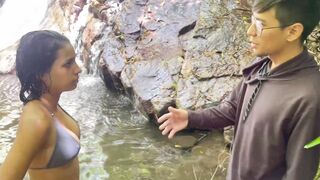 I Masturbate Watching an Unknown Girl While She Gets Wet in the Lake and I End up Fucking Her Hard and Cumming on Her Ass. - 5 image