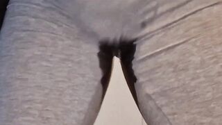 Stepmom Squirting Through Her Yoga Pant - She Was Horny & Called Stepson to Her Room - 14 image