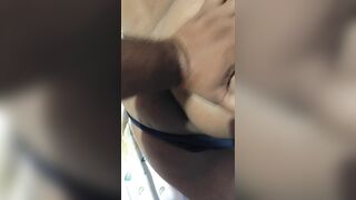 Sexy stepdaughter in lingerie boobs and pussy touching in the bedroom - 14 image