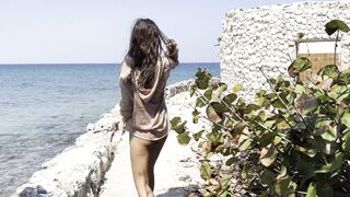 Kinky Monika Fox Destroyed Holes With A Big Dildo In Background Of Ruins In Atlantic Ocean - 2 image