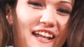 Asian big-boobed MILF toyed herself and then gets rammed by a nasty dude. She also squirts - 5 image