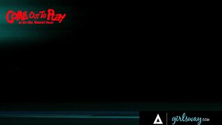 GIRLSWAY - 10 GIRL LESBIAN GANGBANG! ROUGH FISTING, STRAP-ON SEX, AND SQUIRTING! - WARRIORS PARODY - 2 image