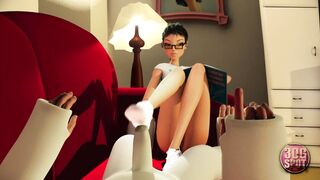 3DGSPOT - Hot Teen Squirts While Fucking Her Pussy With Objects! 3D ANIMATION! - 4 image