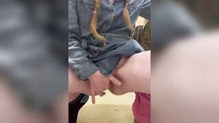 Squirting in the public bathroom - 12 image