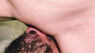 My Slave eats my ass and pussy and I have orgasm in his mouth !! - 7 image