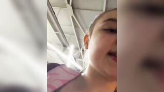 Public extreme double penetrating and training at the gym