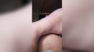 Fat pussy getting banged by vibrator and ass with huge cock