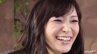 Cute Japanese Teen get Real Squirt Orgasm while uncensored Casting Clit play with Vibrator - 3 image