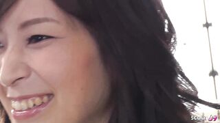 Cute Japanese Teen get Real Squirt Orgasm while uncensored Casting Clit play with Vibrator - 5 image