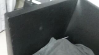 I hide in my little stepsister's room to spy on her while she puts on her underwear - 12 image