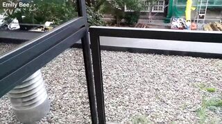 Squirting at hotel terrace - 10 image