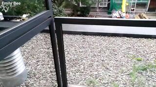 Squirting at hotel terrace - 11 image