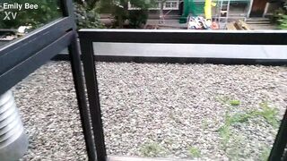 Squirting at hotel terrace - 12 image