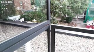 Squirting at hotel terrace - 5 image