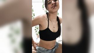 Riding a cock i have a squirting orgasm and he leaves my pussy with creampie - 9 image