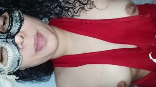 FUCKING MY COCK WHILE SHOWING HER GREEDY LITTLE MOUTH, DROOLING EXTREMELY