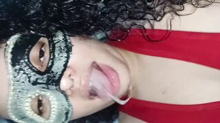 FUCKING MY COCK WHILE SHOWING HER GREEDY LITTLE MOUTH, DROOLING EXTREMELY - 15 image