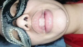 FUCKING MY COCK WHILE SHOWING HER GREEDY LITTLE MOUTH, DROOLING EXTREMELY - 7 image