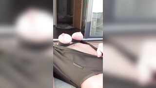 Milf Julie squirts outside